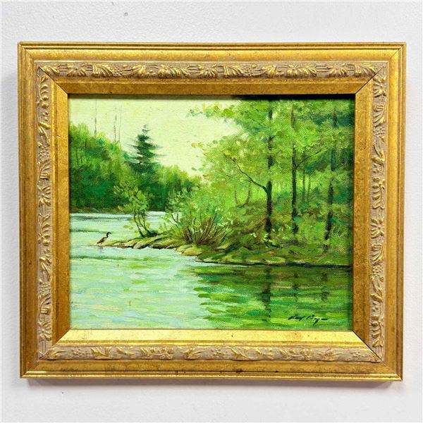 Michael Ringer (American), Spring Greens, Original Oil on Canvas