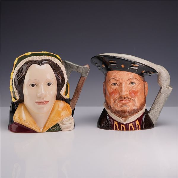 Two Royal Doulton Large Character Jugs, Henry VIII D6642 and Catherine Howard D6645