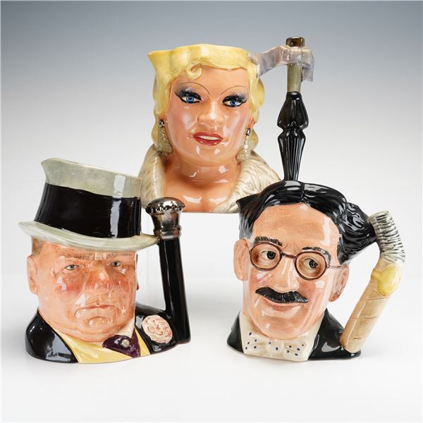3pc Royal Doulton Large Character Jugs from The Celebrity Collection