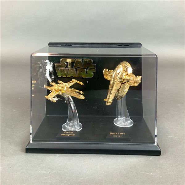 Package of Two Star Wars Miniature Starships in Display Case