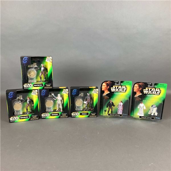 Six Kenner Collection Action Figures, Star Wars The Power of the Force & Princess Leia