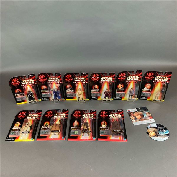 Ten Hasbro Action Figures Star Wars Episode I with Pepsi Promotional CD-ROM
