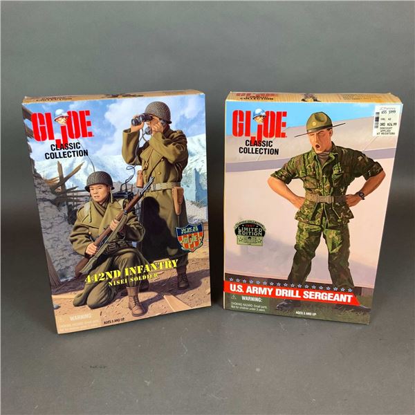 Two G.I. Joe Classic Collection 12-Inch Action Figures, 442nd Infantry and U.S. Army Drill Sergeant