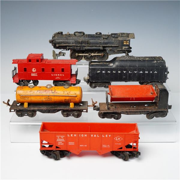 6pc Lionel Postwar O27 Model Railroad Pieces