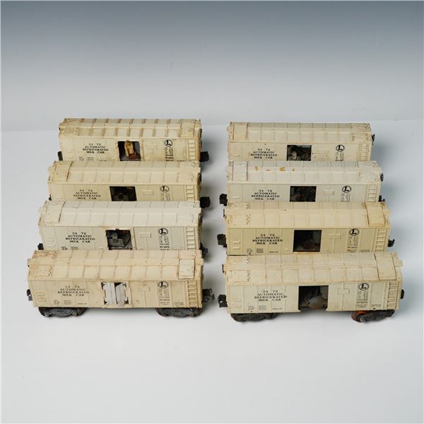 8 Lionel O Gauge 3472 Automatic Refrigerated Milk Train Cars