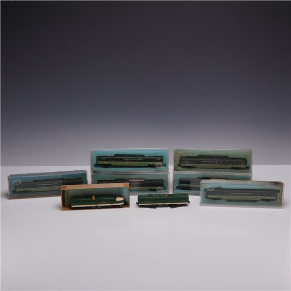 7pc Con Cor Northern and Southern Pacific Train Car Set
