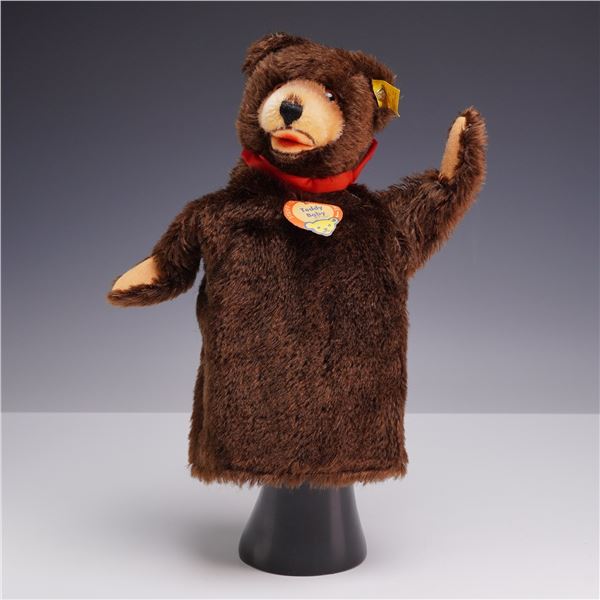 Steiff Teddy Baby Hand Puppet with Original Ear and Chest Tags