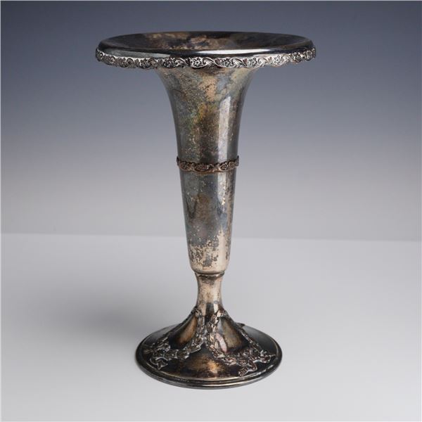 Silver Plated Trumpet Vase