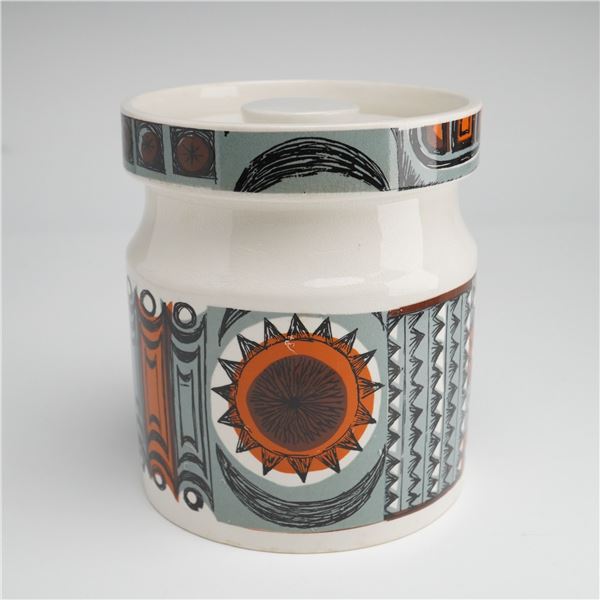 Portmeirion Pottery Magic City Pattern Lidded Jar Designed by Susan Williams-Ellis
