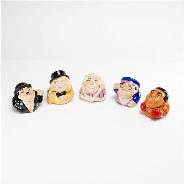 5pc Kevin Francis Face Pots, Cultural Icon Collection