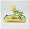 Image 2 : French Hand Painted Ceramic Leopard Jewelry Tray