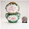 Image 3 : 19th Century Hand Painted Enamel Treasure Box