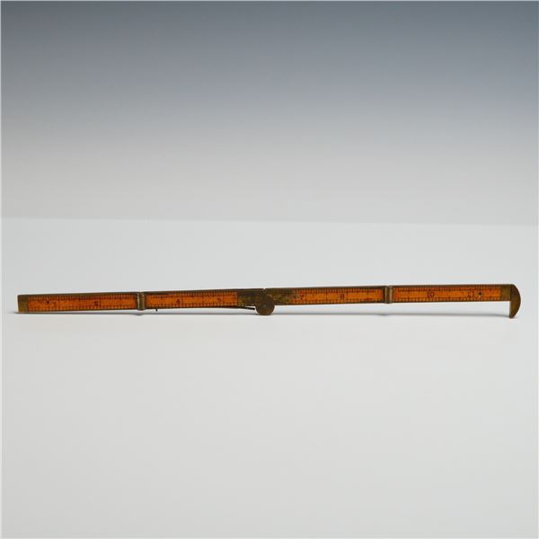 Boxwood and Brass Four-Fold 12-Inch Caliper Rule