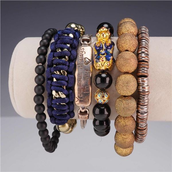 6pc Collection of Assorted Beaded and Fashion Bracelets Including Brighton