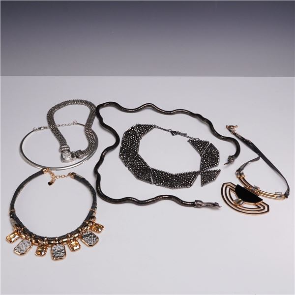 6pc Collection of Costume Jewelry Short Necklaces and Chokers