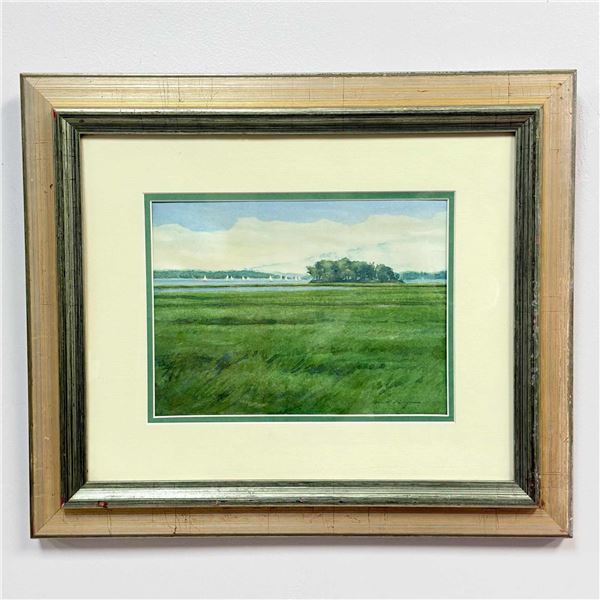 Michael C. Ringer (American, b. 1954), St. Lawrence River Landscape, Original Watercolor, 1999