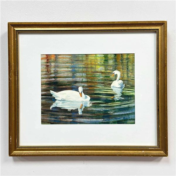 Thomas Rebek (American, b. 1942), Swan Dance, Watercolor on Paper
