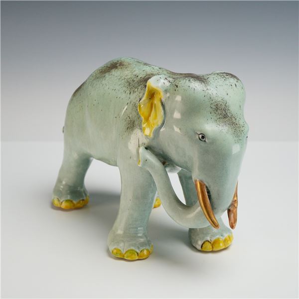 Celadon Glazed Porcelain Elephant Figurine