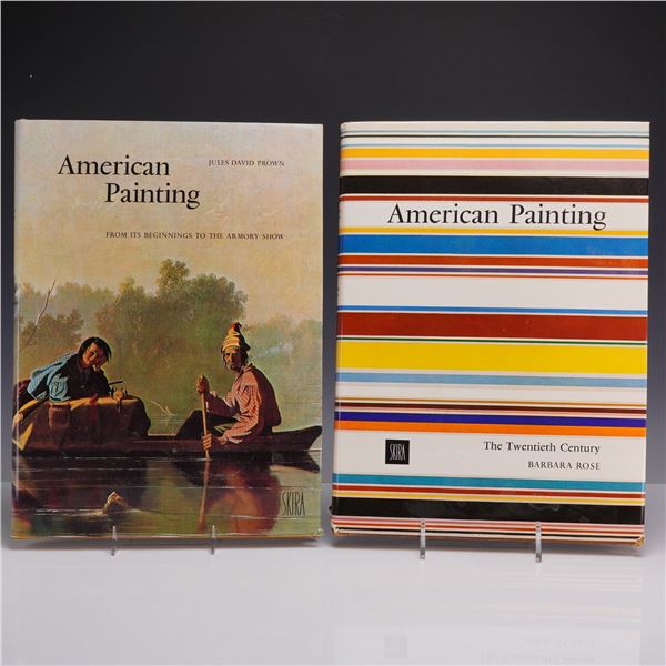 Two American Painting Hardcover Books. Prown, Jules David and Barbara Rose, Skira 1969