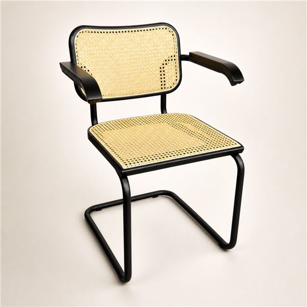 Knoll Cesca Collection Dining Armchair with Ebonized Beech Wood Finish