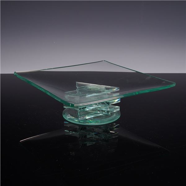 Star of David Glass Pedestal Plate