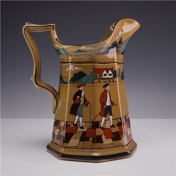 Buffalo Pottery Deldare Ware Underglaze 1909 Octagonal Pitcher