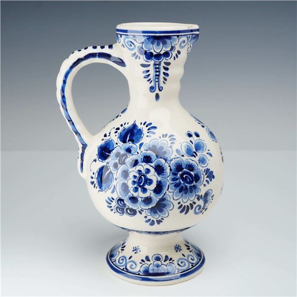 Delfts Blauw Hand-Painted Blue Ceramic Pitcher