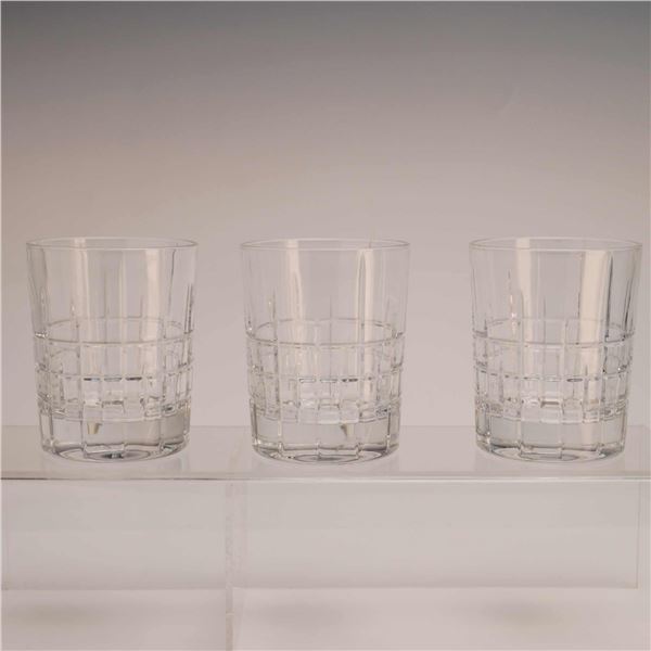 3pc Ralph Lauren Crystal Double Old Fashioned Glasses