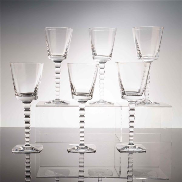 6pc Rogaska Adria Crystal Wine Goblets