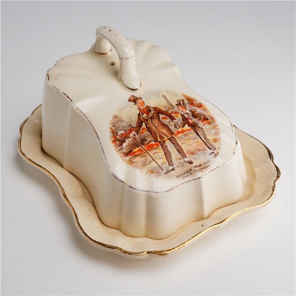 A Lancaster and Sandland Sandland Ware Dickens Ware Covered Butter Dish