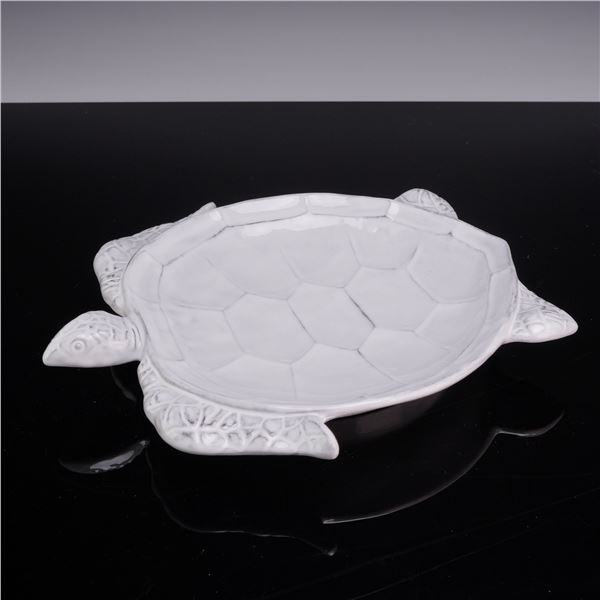 Vietri Italy Incanto Mare Ceramic Turtle Serving Dish