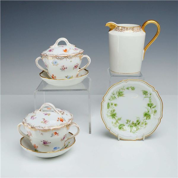 6pc Collection of Limoges and German Porcelain Tableware