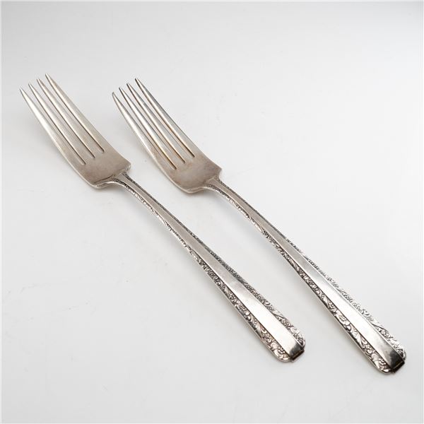 2pc Towle Candlelight Sterling Silver Forks