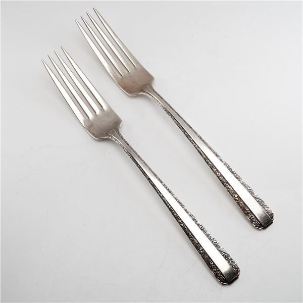 2pc Towle Candlelight Sterling Silver Forks