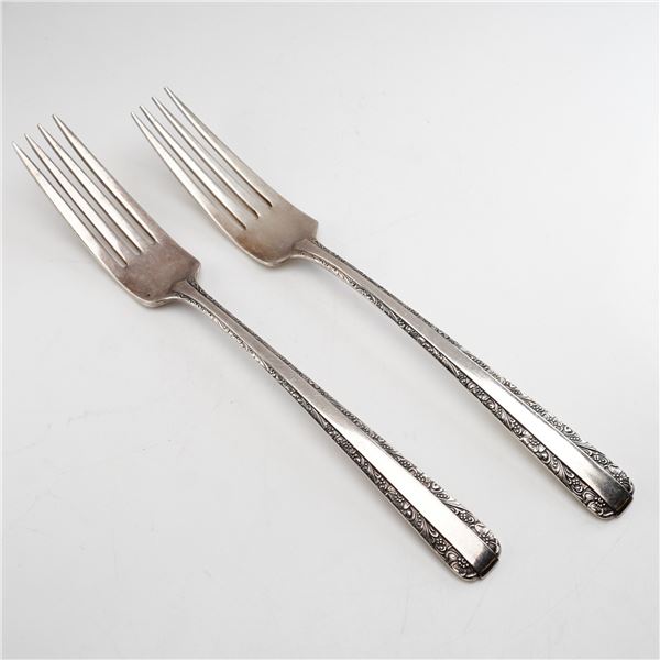 2pc Towle Candlelight Sterling Silver Forks