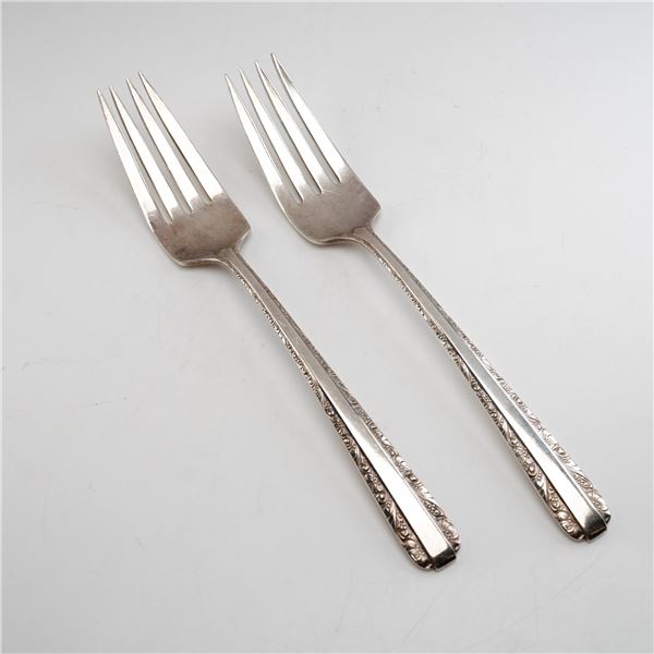 2pc Towle Candlelight Sterling Silver Forks
