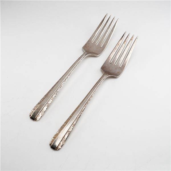 2pc Towle Candlelight Sterling Silver Forks