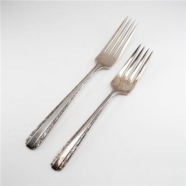2pc Towle Candlelight Sterling Silver Forks