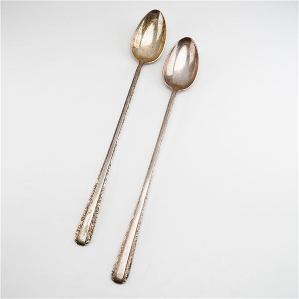 2pc Towle Candlelight Sterling Silver Iced Tea Spoons