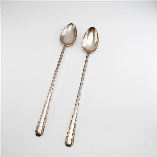 2pc Towle Candlelight Sterling Silver Iced Tea Spoons