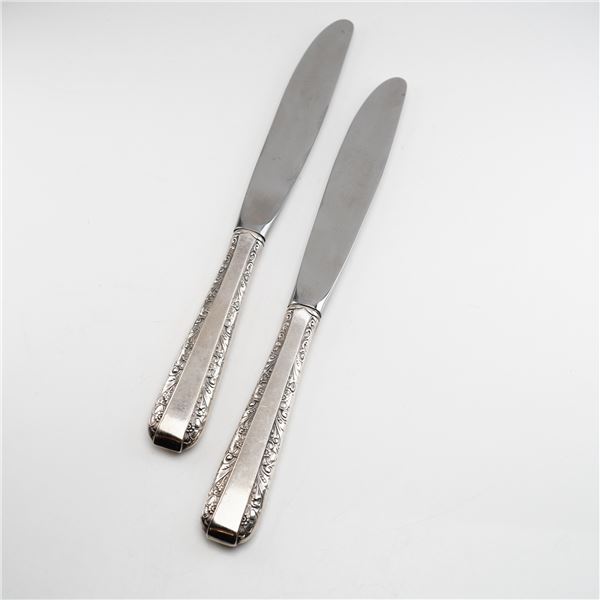 2pc Towle Candlelight Sterling Silver Knives with Stainless Blades