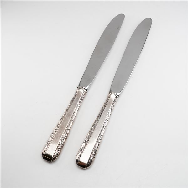 2pc Towle Candlelight Sterling Silver Knives with Stainless Blades