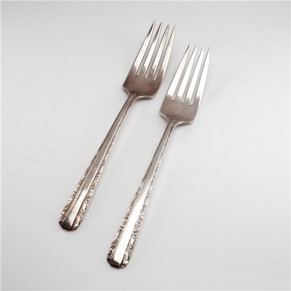 2pc Towle Candlelight Sterling Silver Salad Forks