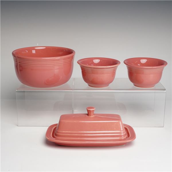 4pc FiestaWare Serving Bowl, Condiment Bowls & Covered Butter Dish