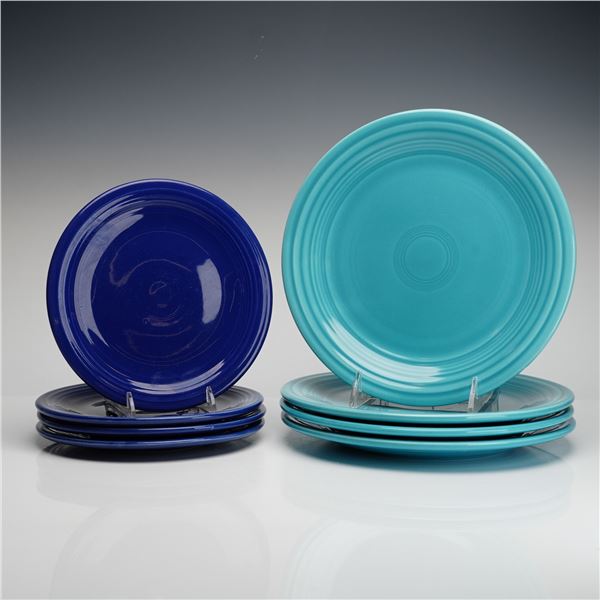 8pc Fiesta Lapis and Turquoise Salad & Dinner Plates