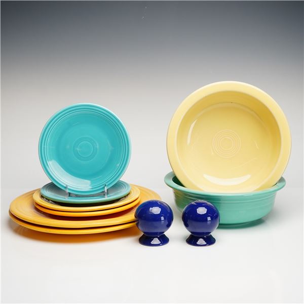 10pc Homer Laughlin Fiesta Glazed Ceramic Tableware Collection