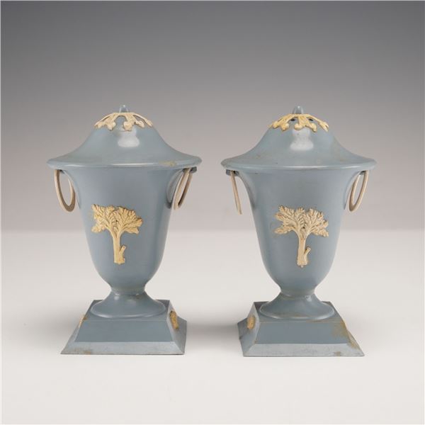 Pair of Neoclassical-Revival Style Novelty Salt and Pepper Shakers