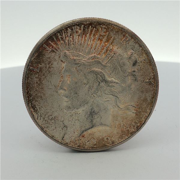 1923-S US One Dollar Peace Silver Dollar Coin, Circulated