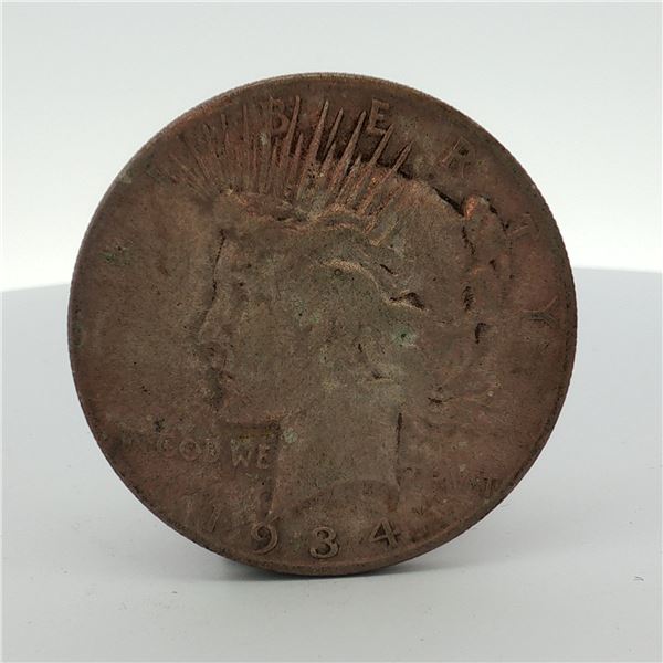 1934-S US Peace Silver Dollar
