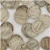 Image 2 : 50pc Pre-1945 U.S. 90% Silver Mercury Dimes